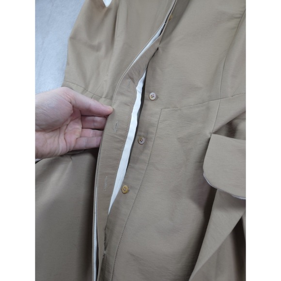 Carolina Herrera Dress Womens 10 Fit and Flare Belted Tan - Picture 7 of 14